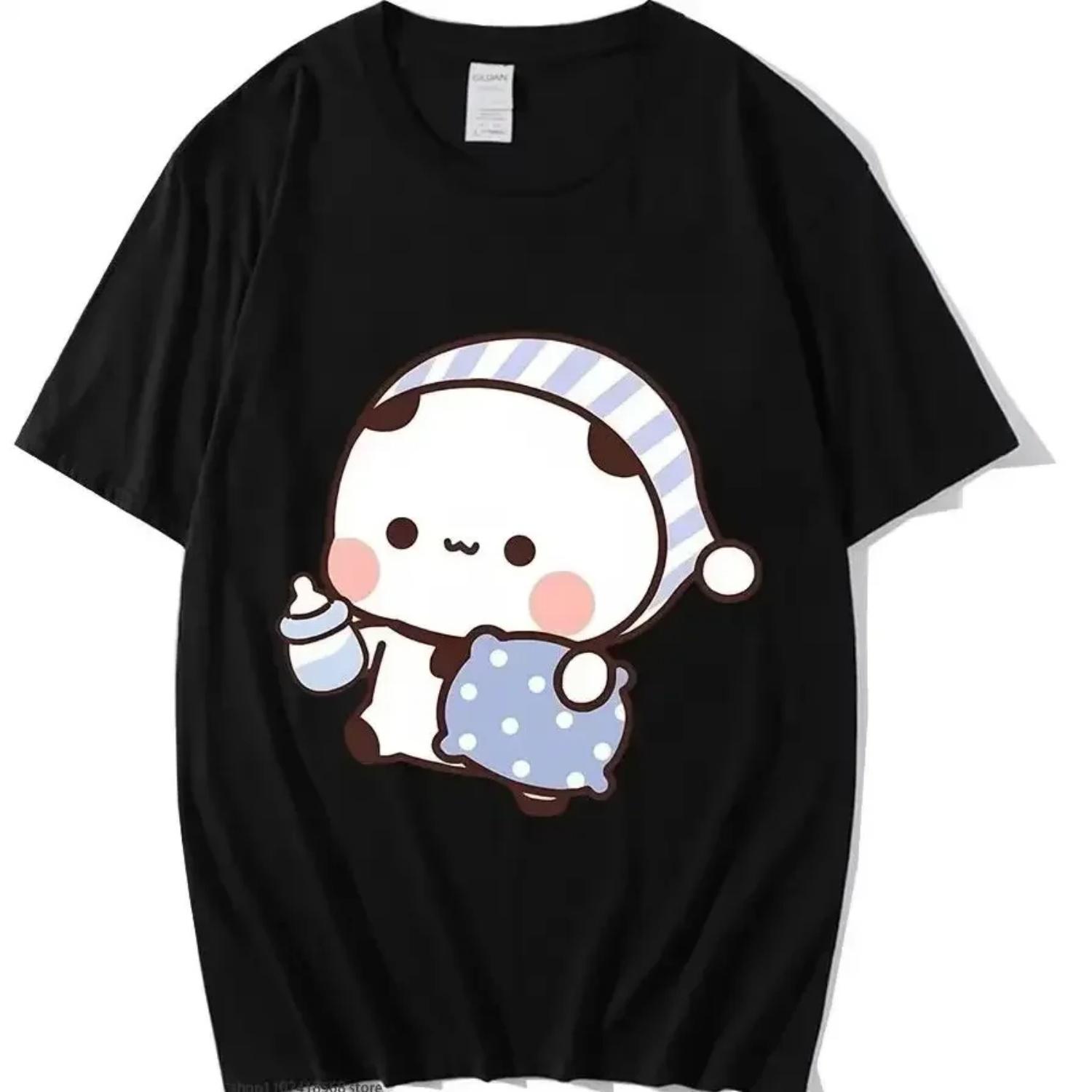 Couple Shirts Kawaii Cute BuBu Panda Going To Sleep with DuDu Bear Graphic Tshirt Women Clothes Sleeve Tees Fashion t shirt XXXXXL чорний
Couple Shirts Kawaii Cute BuBu Panda Going To Sleep with DuDu Bear Graphic Tshirt Women Clothes Sleeve Tees Fashion t shirt XXXXXL чорний