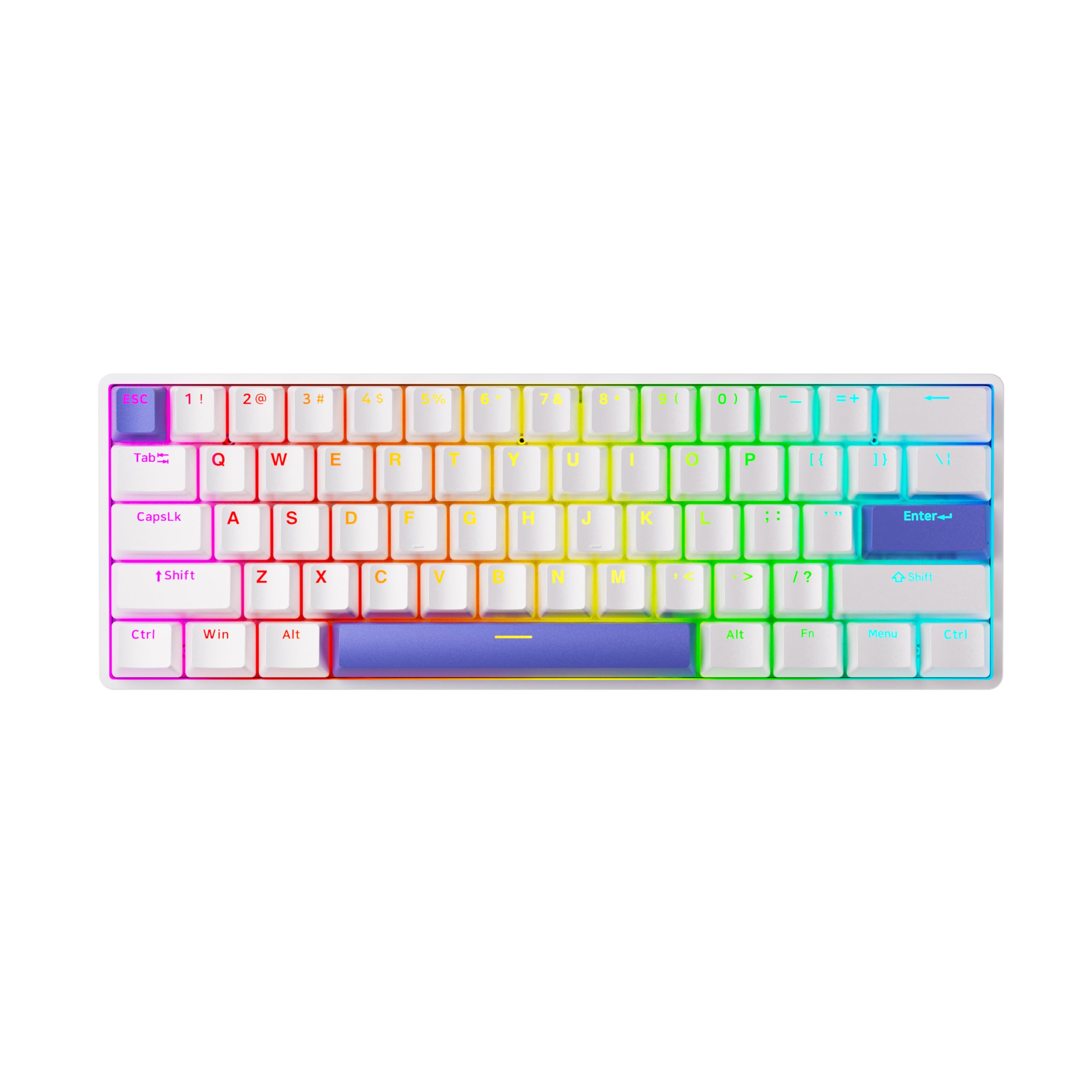 DrunkDeer G60 Rapid Trigger Mechanical Gaming Keyboard TKL Magnetic Switch Keyboard RGB PBT Keycaps Compact 60% Layout 61 Keys USB Wired, White
DrunkDeer G60 Rapid Trigger Mechanical Gaming Keyboard TKL Magnetic Switch Keyboard RGB PBT Keycaps Compact 60% Layout 61 Keys USB Wired, White