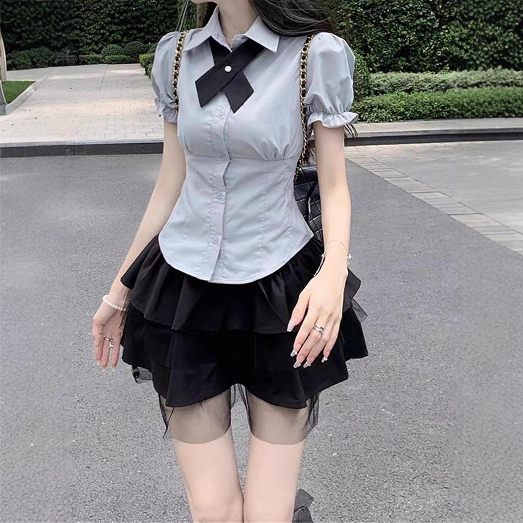 Japanese JK Style Women s Slimming Puff Sleeve Shirt & High-Waisted Fluffy Skirt Set S
Japanese JK Style Women s Slimming Puff Sleeve Shirt & High-Waisted Fluffy Skirt Set S