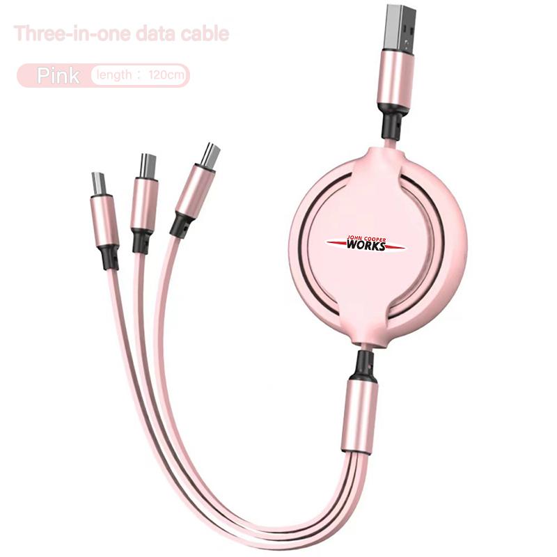 3 In 1 Retractable Data Cable USB Car Charger Head Auto Accessories For Mini Cooper One JCW F54 F55 F56 F57 F60 R50 R52 R55 R57
3 In 1 Retractable Data Cable USB Car Charger Head Auto Accessories For Mini Cooper One JCW F54 F55 F56 F57 F60 R50 R52 R55 R57