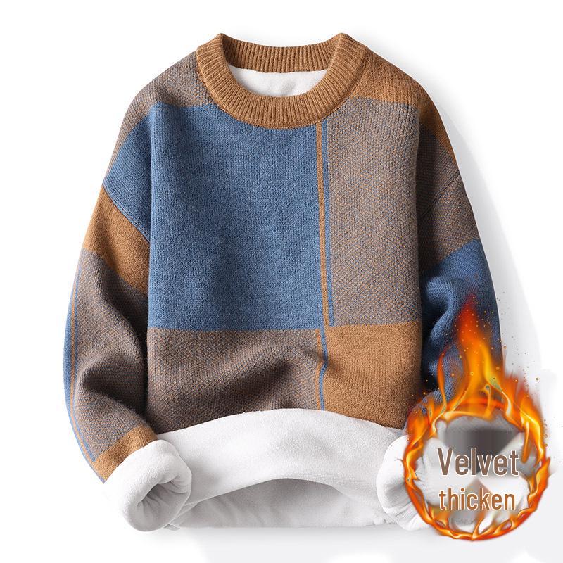 Men s Plus Velvet Thickened Long Sleeve Sweater - Trendy Loose Winter Outerwear for Youth L
Men s Plus Velvet Thickened Long Sleeve Sweater - Trendy Loose Winter Outerwear for Youth L
