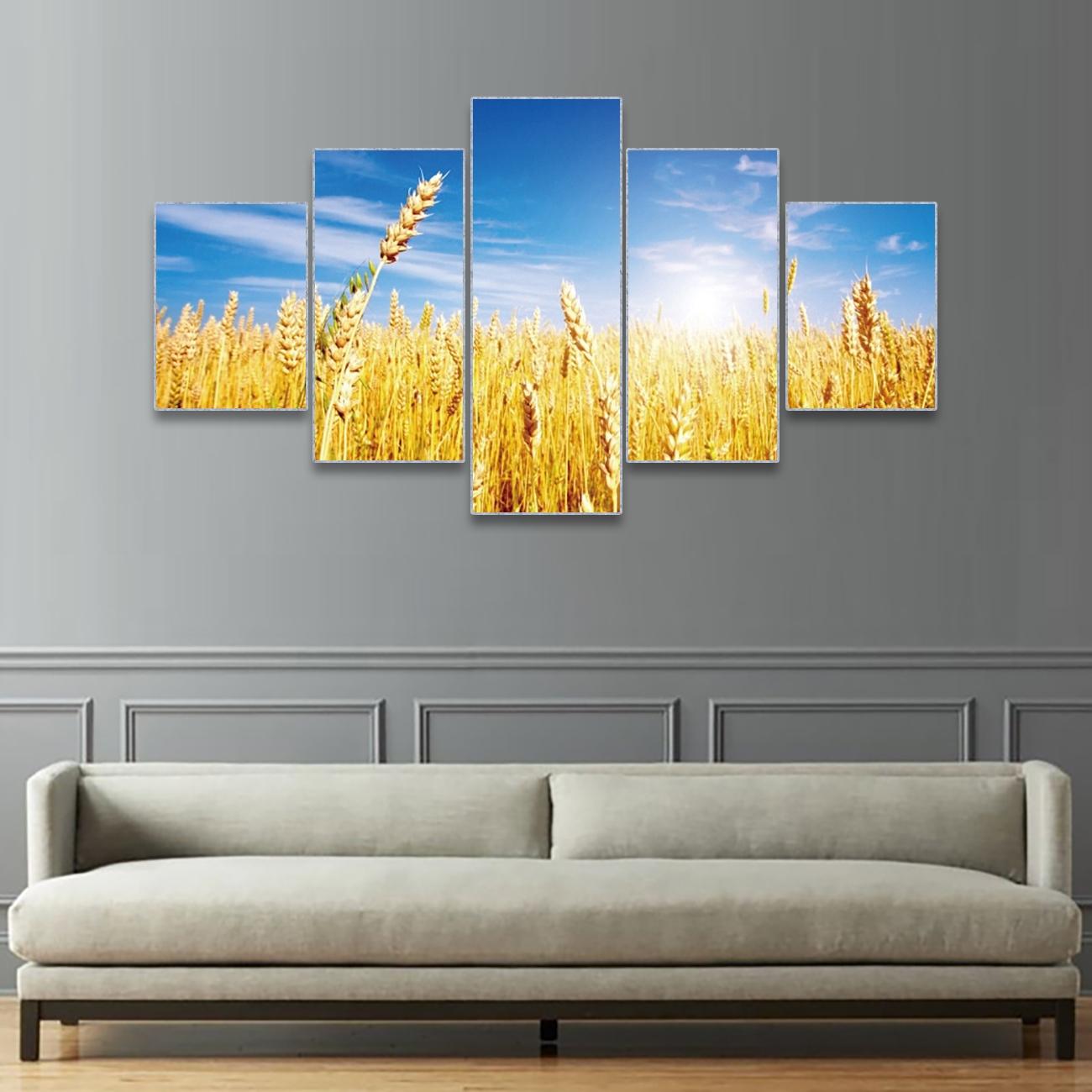 Laeacco 5 Panel Canvas Painting Calligraphy Summer Posters and Prints Wall Art Wheat Pictures for Living Room Home Decoration No Frame
Laeacco 5 Panel Canvas Painting Calligraphy Summer Posters and Prints Wall Art Wheat Pictures for Living Room Home Decoration No Frame
