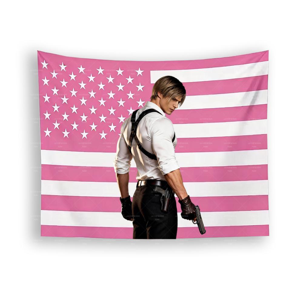 Handsome LLeon KKennedy American Flag Wall Tapestry Hanging for Bedroom Dorm Home Decor Birthday GiftHandso 74x94cm(29x37in)
Handsome LLeon KKennedy American Flag Wall Tapestry Hanging for Bedroom Dorm Home Decor Birthday GiftHandso 74x94cm(29x37in)