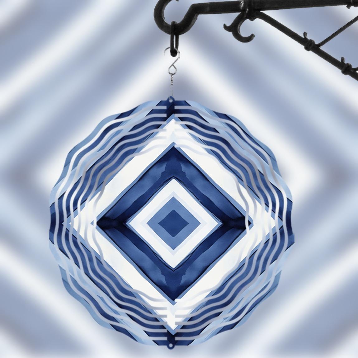 3D Geometric Metal Wind Spinner for Outdoor Garden Decor Blue and White Hanging Yard Art All Season Durable Wind Sculpture for Patio and Home 01A
3D Geometric Metal Wind Spinner for Outdoor Garden Decor Blue and White Hanging Yard Art All Season Durable Wind Sculpture for Patio and Home 01A