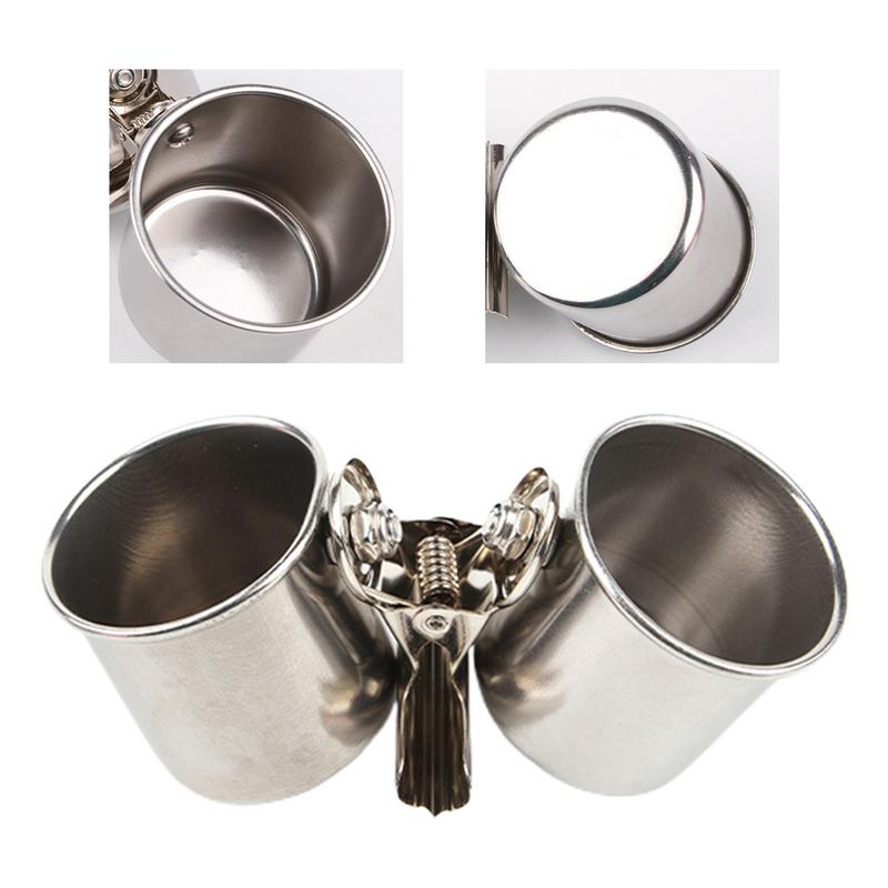 Кормушка для попугая Миска для корма из нержавеющей стали Миски для воды и корма с зажимом Миски для воды и корма для попугая Кормушки Миски для воды для клетки Кормление птиц Двойная CHINA