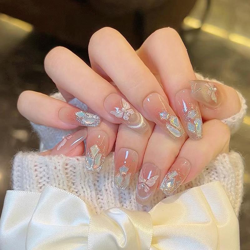 New Butterfly Rhinestone Cat Eye Nail Stickers - 24 Wearable Manicure Pieces Glue Package
New Butterfly Rhinestone Cat Eye Nail Stickers - 24 Wearable Manicure Pieces Glue Package