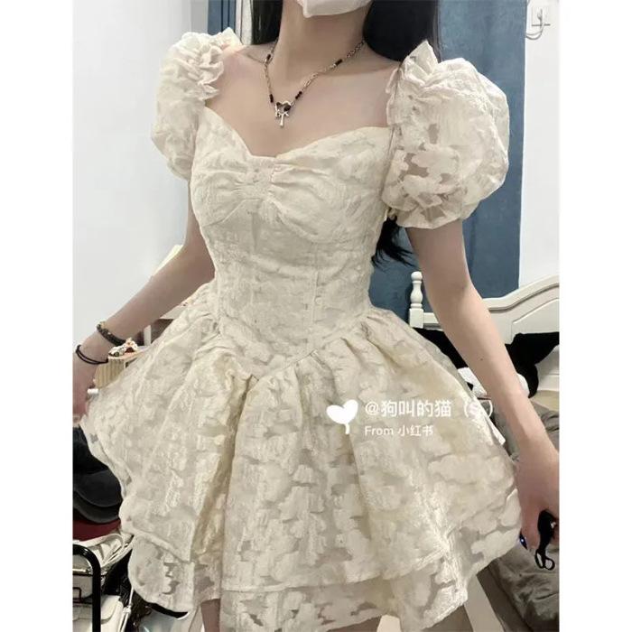 Spring and summer new jacquard doll skirt bubble sleeve dress retro style sweet splicing square neck princess dress XXL абрикосовий
Spring and summer new jacquard doll skirt bubble sleeve dress retro style sweet splicing square neck princess dress XXL абрикосовий
