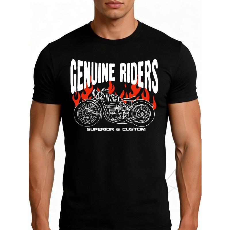 European sizes Men S T-Shirt - Breathable Soft - Genuine Riders Vintage Motorcycle Flames - Retro Funny Graphic Casual Short Sleeve Summer Top 4XL чорний
European sizes Men S T-Shirt - Breathable Soft - Genuine Riders Vintage Motorcycle Flames - Retro Funny Graphic Casual Short Sleeve Summer Top 4XL чорний