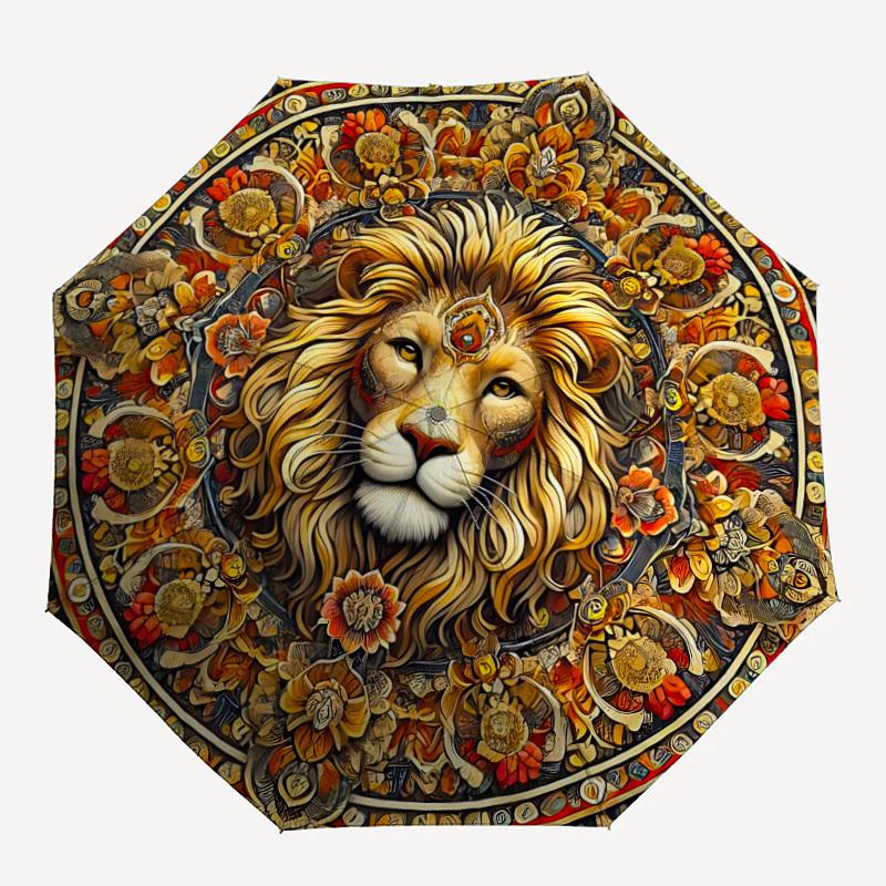 1pc Lion Mandala Automatic Folding Umbrella, Lightweight Retractable Compact Travel Umbrella, 8-Rib Sturdy Frame146
1pc Lion Mandala Automatic Folding Umbrella, Lightweight Retractable Compact Travel Umbrella, 8-Rib Sturdy Frame146