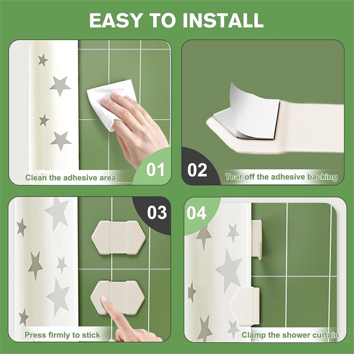 2026 New 4pcs Magnetic Silicone Shower Curtain Clips for Liners, Self-Adhesive Waterproof Splash Guards No-Drill China Mainland
2026 New 4pcs Magnetic Silicone Shower Curtain Clips for Liners, Self-Adhesive Waterproof Splash Guards No-Drill China Mainland
