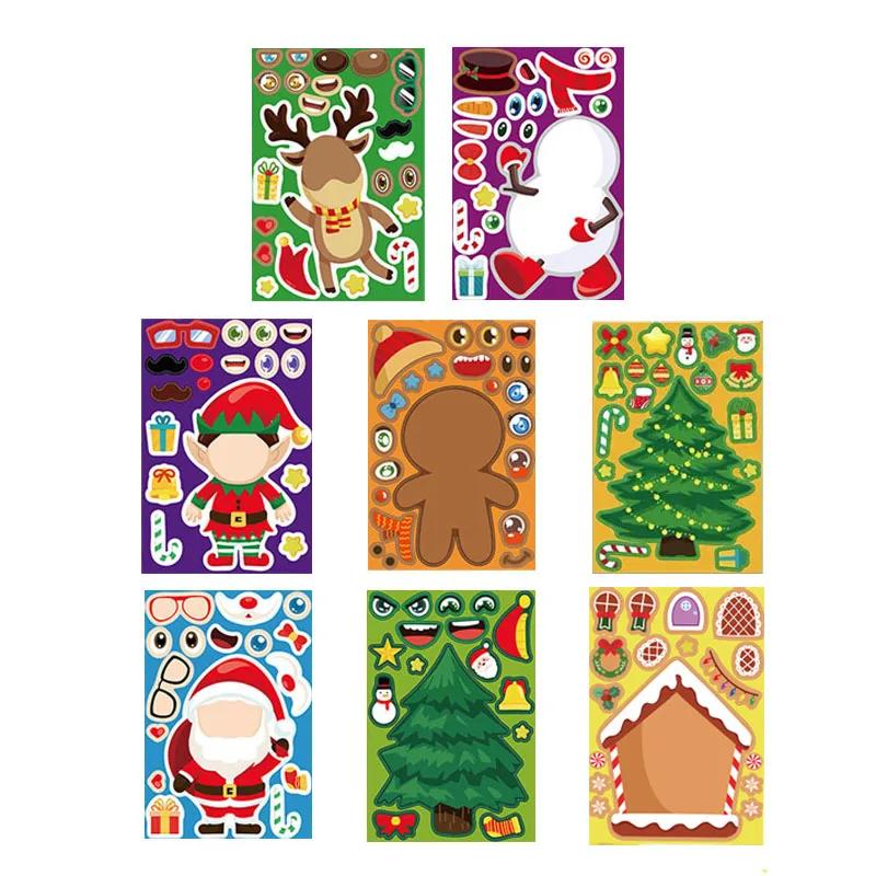 8/16/32 PCS Children DIY Puzzle Cute Sticker Santa Christmas Tree Socks Face Assemble Stickers Kids Stationery Art Supplies
8/16/32 PCS Children DIY Puzzle Cute Sticker Santa Christmas Tree Socks Face Assemble Stickers Kids Stationery Art Supplies