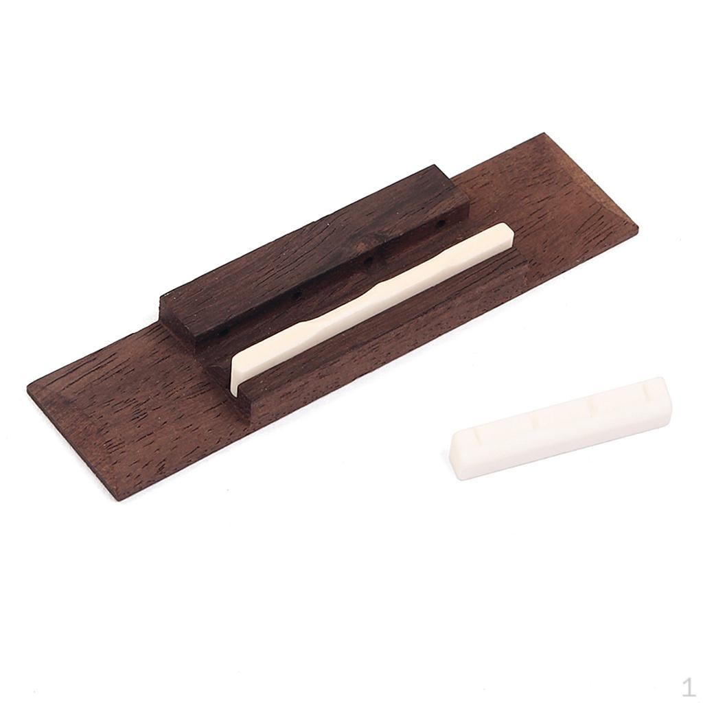 Replacement Rosewood Bridge with Beige Nut Saddle Slotted Set for 4 String Ukulele Guitar
Replacement Rosewood Bridge with Beige Nut Saddle Slotted Set for 4 String Ukulele Guitar