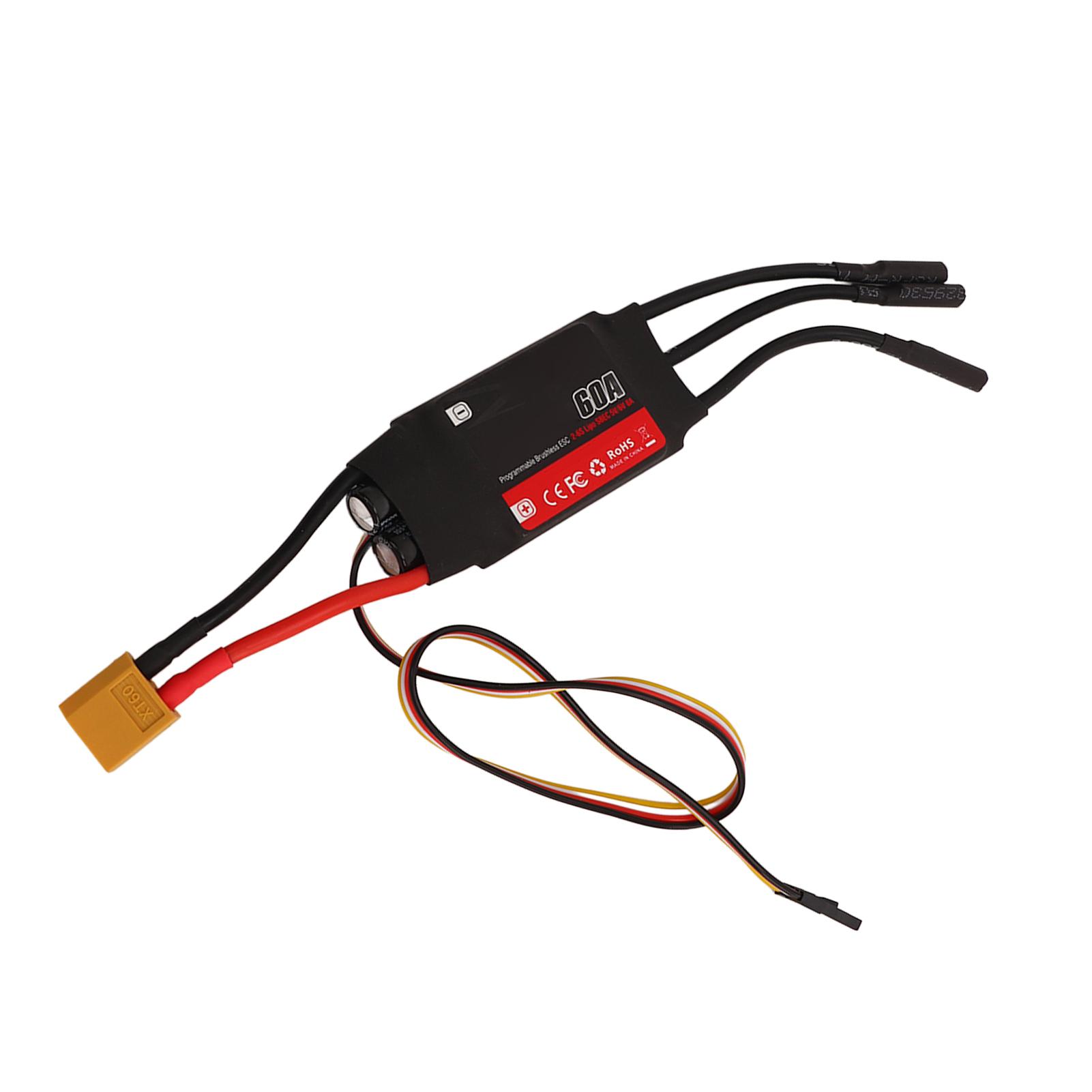 60A RC Brushless Motor ESC 32 Bit Processor Quick Response RC Electric Speed Controller for RC Fixed Wing Drone
60A RC Brushless Motor ESC 32 Bit Processor Quick Response RC Electric Speed Controller for RC Fixed Wing Drone