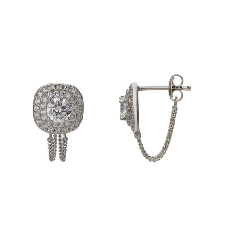 reve DQ Halo Chain Earrings 3. Silver (pendant) + Gold (chain)
reve DQ Halo Chain Earrings 3. Silver (pendant) + Gold (chain)