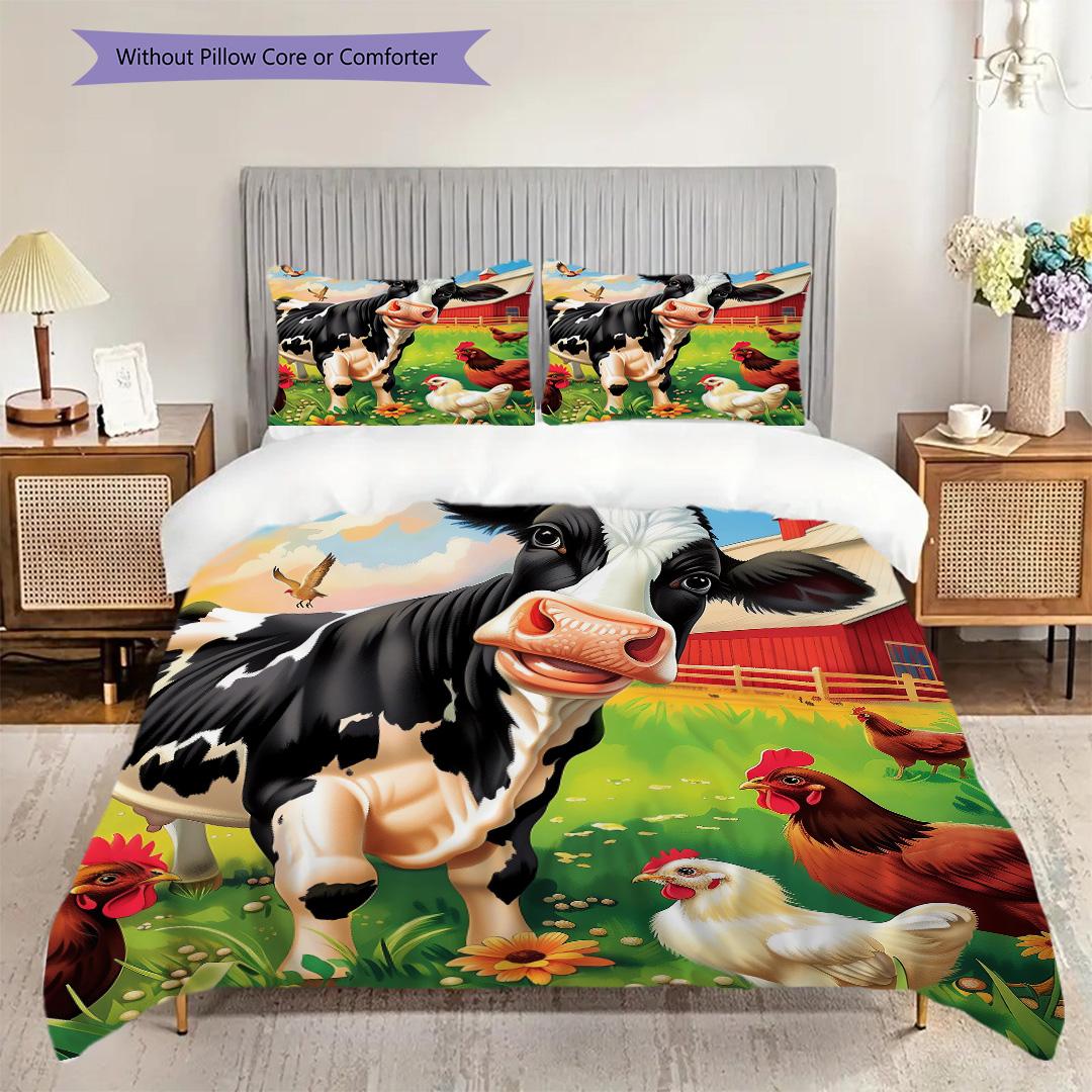 Cattle Pattern Bedding Quilt Set Quilt Cover Pillowcase Home Decoration Birthday Gift (1 * duvet cover + 2 * pillowcase, without core) 135x200cm
Cattle Pattern Bedding Quilt Set Quilt Cover Pillowcase Home Decoration Birthday Gift (1 * duvet cover + 2 * pillowcase, without core) 135x200cm