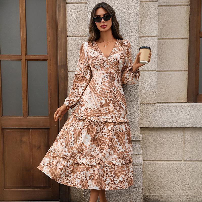 Women s Vintage Floral Print Long Sleeve V Neck Dress high Waist Split Boho Beach Party Ruffle Hem Long Dresses XL хаки
Women s Vintage Floral Print Long Sleeve V Neck Dress high Waist Split Boho Beach Party Ruffle Hem Long Dresses XL хаки