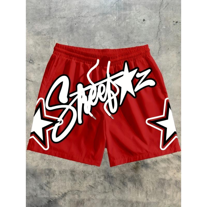 Men s board shorts with 3D lettering and stars pattern print S
Men s board shorts with 3D lettering and stars pattern print S