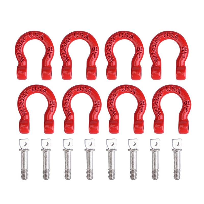 Haosie 8 pieces rc car metal tow shackle rc car trailer buckle rc winch accessories for climbing crawler car SCX10 CC01 D90 D110 Compatible with TF2
Haosie 8 pieces rc car metal tow shackle rc car trailer buckle rc winch accessories for climbing crawler car SCX10 CC01 D90 D110 Compatible with TF2