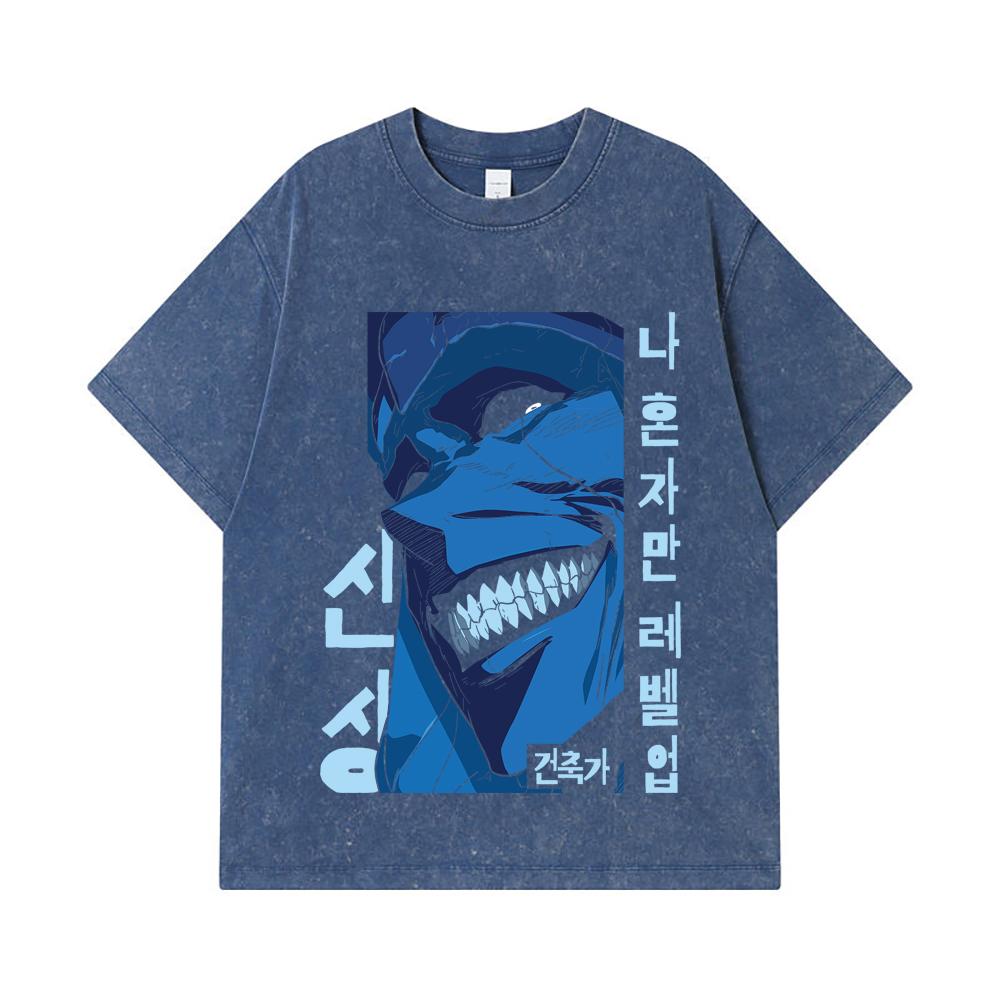 275 GSM Washed T-shirts 100% Cotton Solo Leveling V16 Print Unisex Heavy Cotton T Shirt 2XL королівський синій колір
275 GSM Washed T-shirts 100% Cotton Solo Leveling V16 Print Unisex Heavy Cotton T Shirt 2XL королівський синій колір