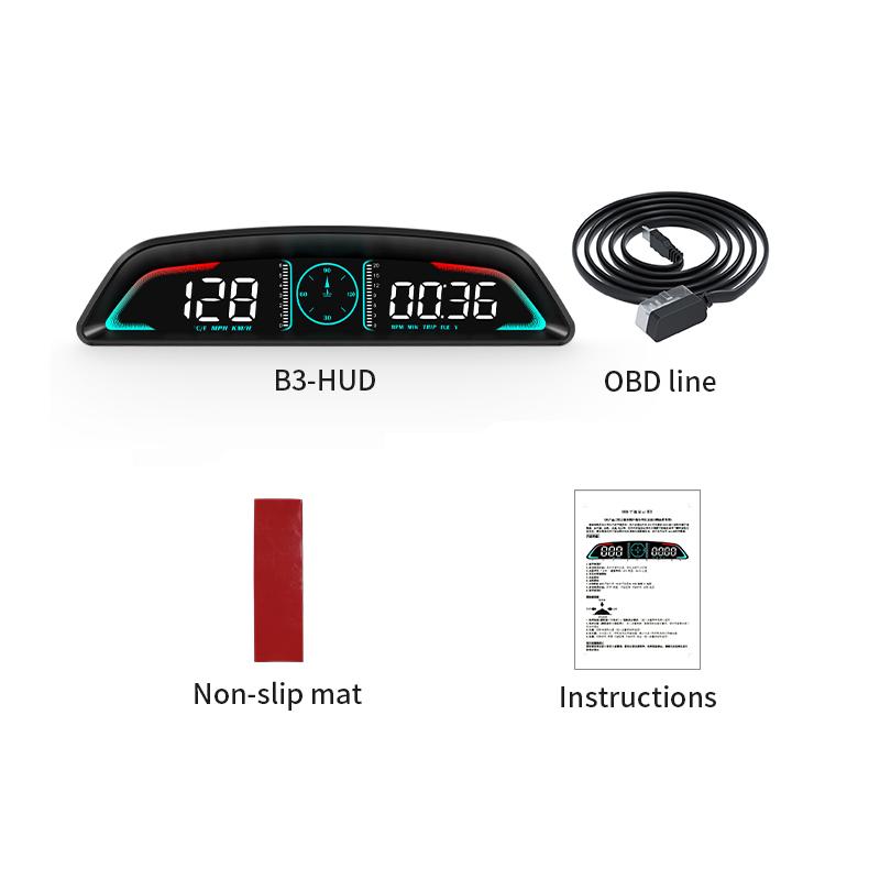 B3 OBD HUD Автомобильный проекционный дисплей Тахометр Температура воды Расход топлива Напряжение Время Автоматический спидометр с сигнализацией Напоминание о превышении скорости
B3 OBD HUD Автомобильный проекционный дисплей Тахометр Температура воды Расход топлива Напряжение Время Автоматический спидометр с сигнализацией Напоминание о превышении скорости