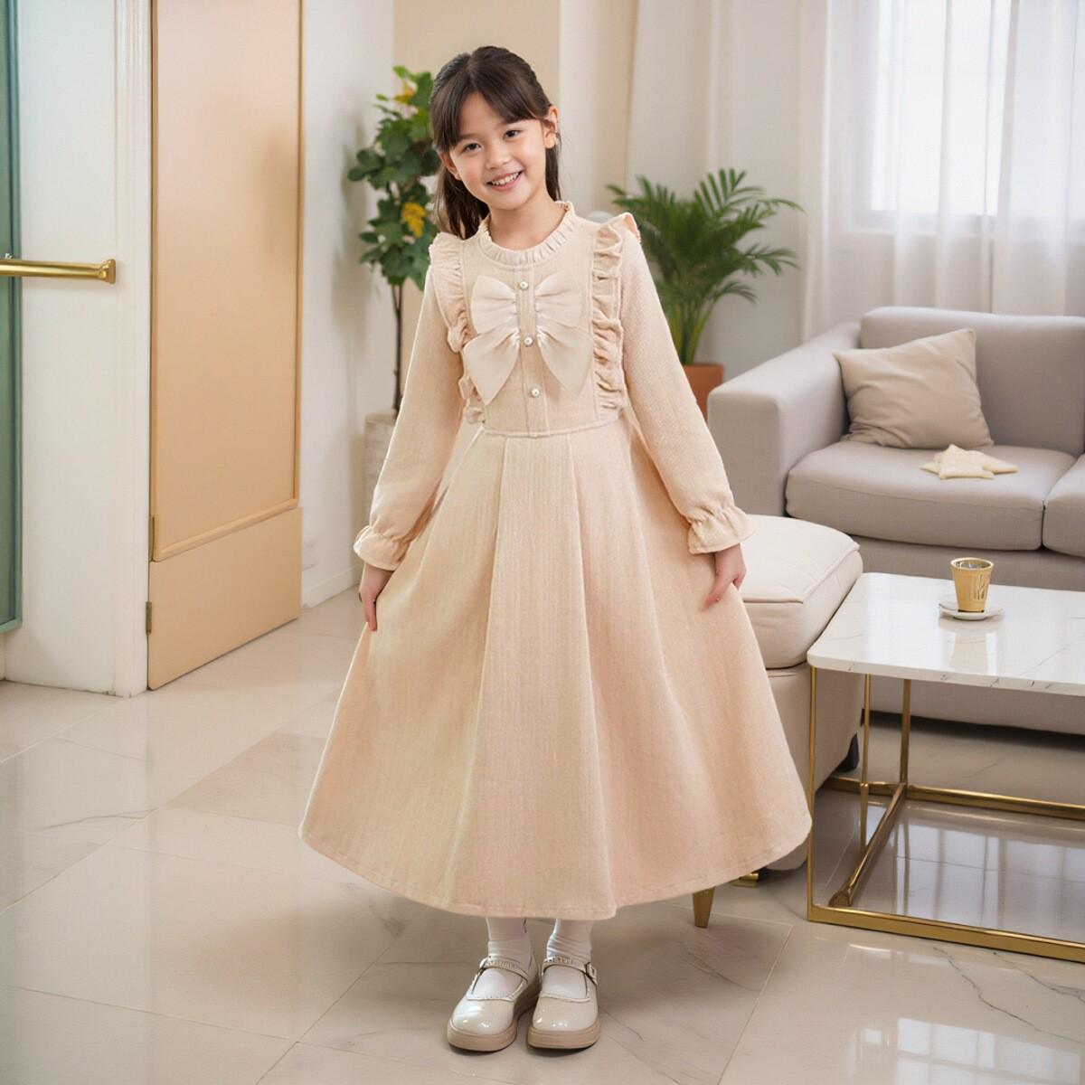 «Очаровательная красная юбка принцессы для девочек, коллекция весна/осень» 120cm абрикосовый