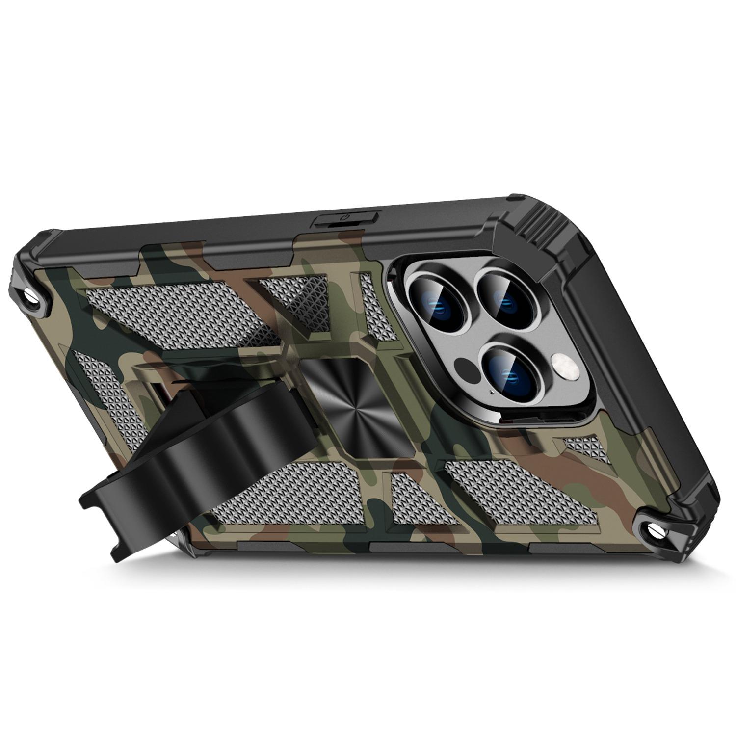 For iPhone 14 Pro Max 6.7 inch Military Grade Camouflage Shockproof Phone Case Kickstand PC+TPU Anti-wear Cellphone Back Cover Army Green
For iPhone 14 Pro Max 6.7 inch Military Grade Camouflage Shockproof Phone Case Kickstand PC+TPU Anti-wear Cellphone Back Cover Army Green