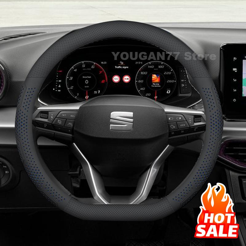 Leather Car Steering Wheel Cover For Seat Ibiza 2013-2024 2025 Non-slip Covers For Covers Auto interior Seat leon Accessories
Leather Car Steering Wheel Cover For Seat Ibiza 2013-2024 2025 Non-slip Covers For Covers Auto interior Seat leon Accessories