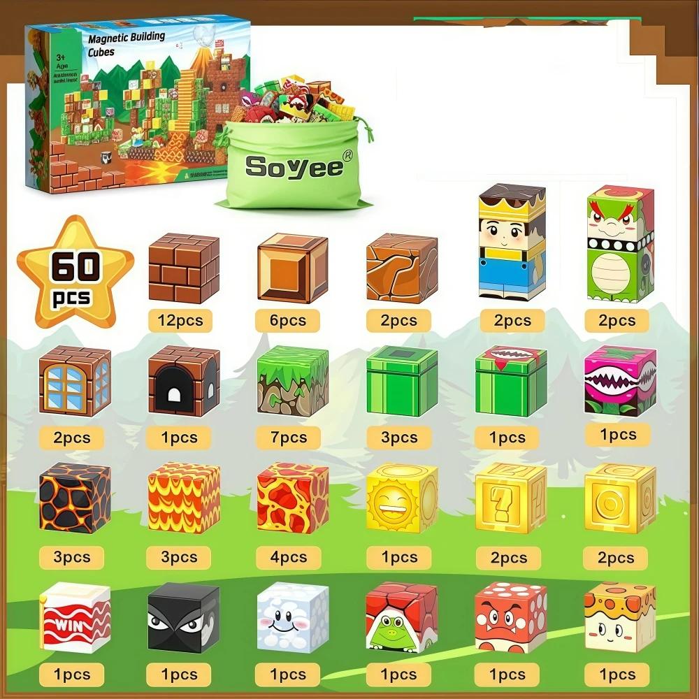 Детские магнитные блоки, магнитные кубики, набор для строительства мира Майнкрафт, королевства и короля, подарки к школе, подарки на день рождения
Детские магнитные блоки, магнитные кубики, набор для строительства мира Майнкрафт, королевства и короля, подарки к школе, подарки на день рождения