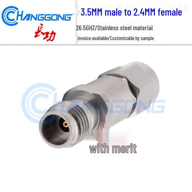 26.5GHz Millimeter Wave Adapter: 3.5mm Male to 2.4mm Female Stainless Steel Connector
26.5GHz Millimeter Wave Adapter: 3.5mm Male to 2.4mm Female Stainless Steel Connector