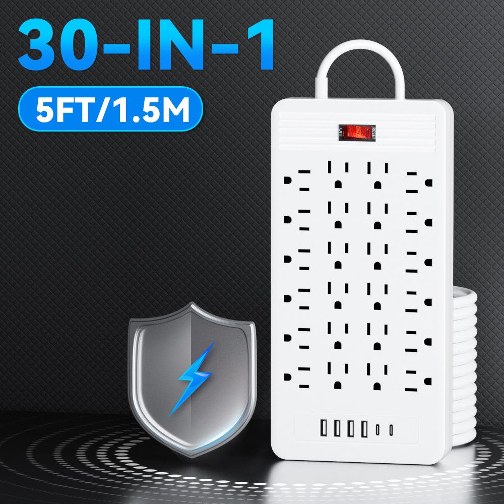 US 30-in-1 Multi-USB & Multi-Socket Power Strip Extension Cord
US 30-in-1 Multi-USB & Multi-Socket Power Strip Extension Cord