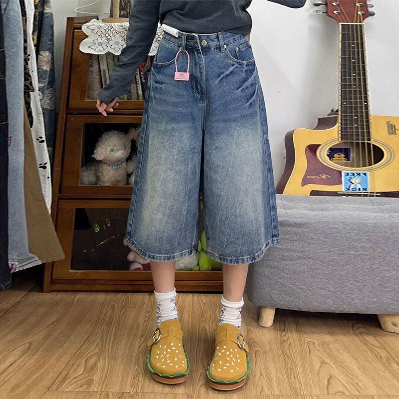 Plus Size High Waist Wide Leg Cropped Denim Pants for Women, Summer 2026 – Loose Fit, Slimming Straight Leg Shorts M
Plus Size High Waist Wide Leg Cropped Denim Pants for Women, Summer 2026 – Loose Fit, Slimming Straight Leg Shorts M