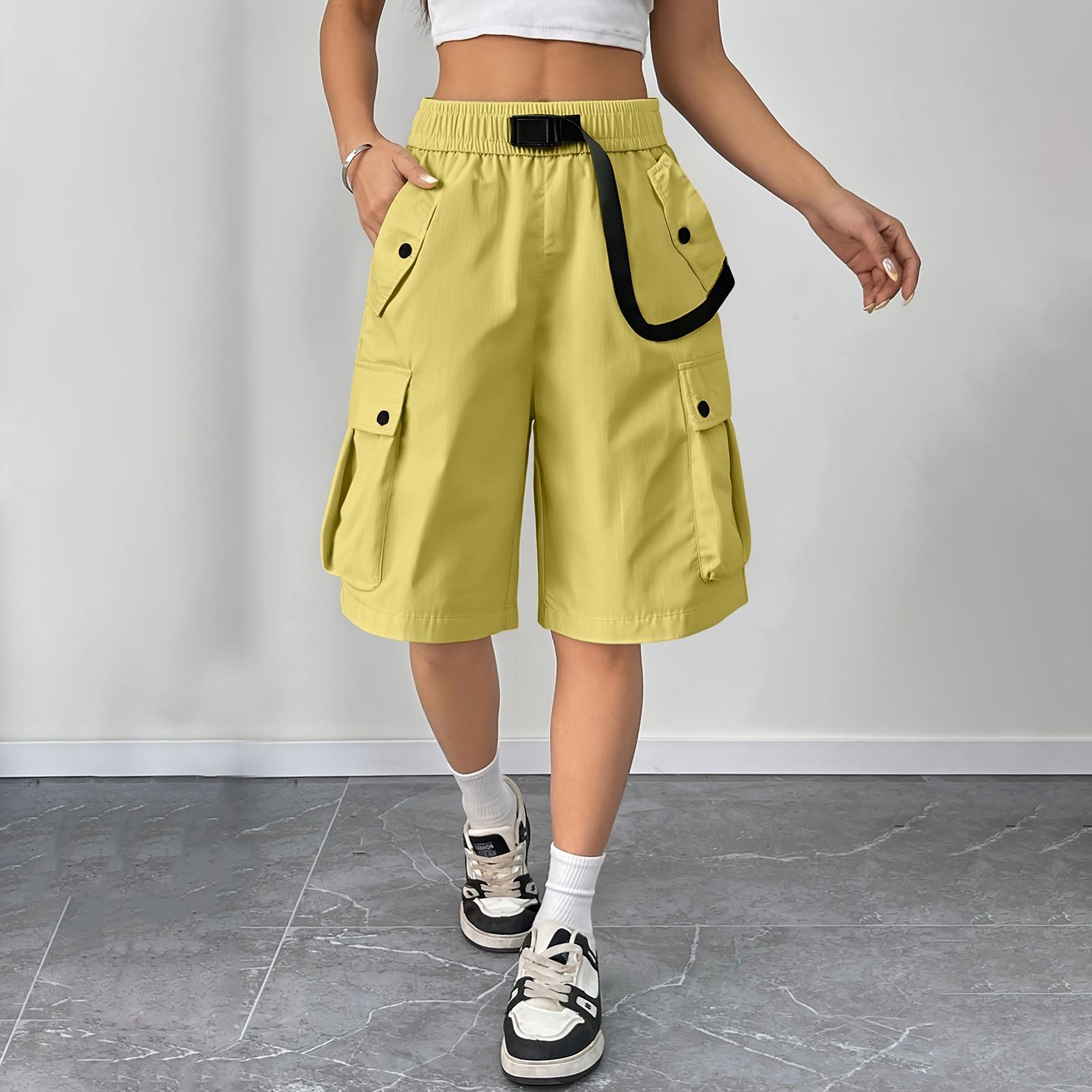Женские летние рабочие шорты в стиле дофаминового дрессинга, рабочая одежда, многокарманные, однотонные XL жёлтый
Женские летние рабочие шорты в стиле дофаминового дрессинга, рабочая одежда, многокарманные, однотонные XL жёлтый