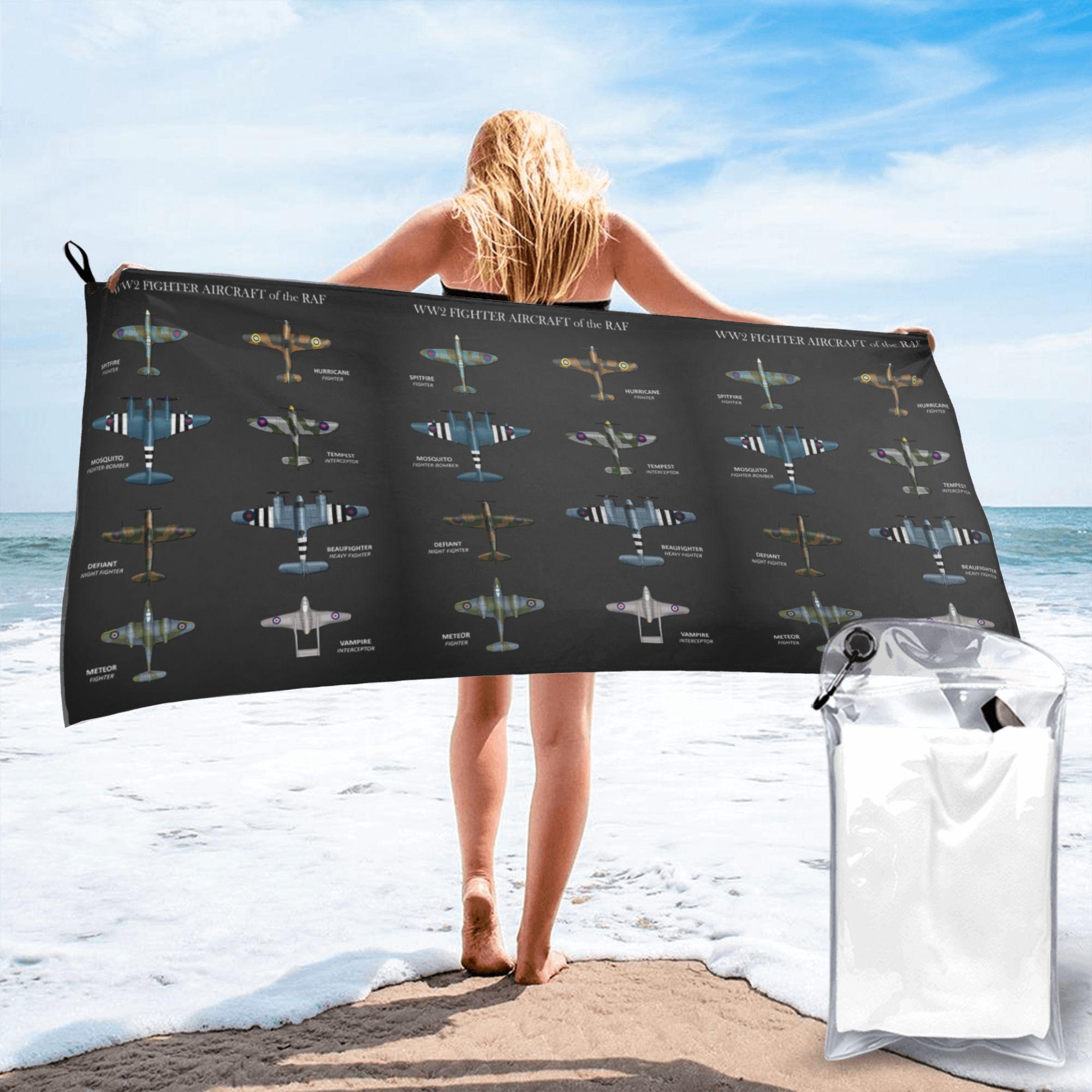 WW2 Fighter Aircraft of the RAF Beach Towel Soft Microfiber Quick Dry Absorbent Quick Towels For Bath W40*H60(CM)
WW2 Fighter Aircraft of the RAF Beach Towel Soft Microfiber Quick Dry Absorbent Quick Towels For Bath W40*H60(CM)
