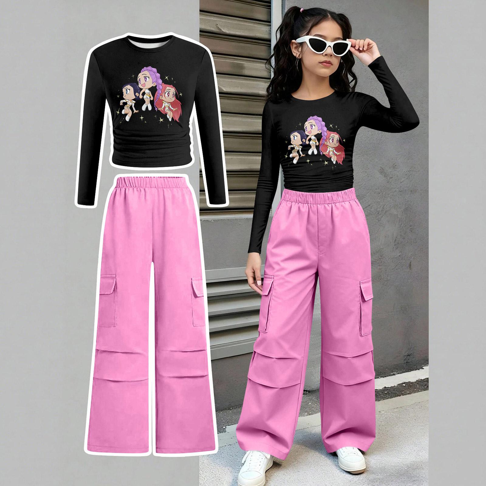 Children s Summer Waist Cinched Long Sleeve Top And Straight Leg Two-Piece Athletic Set Short Printed Clothing Set 100
Children s Summer Waist Cinched Long Sleeve Top And Straight Leg Two-Piece Athletic Set Short Printed Clothing Set 100