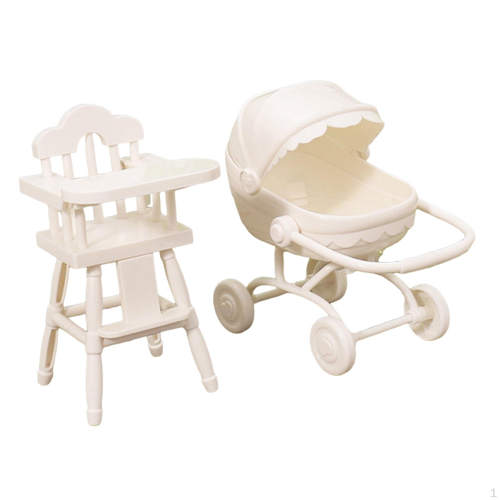 1/12 Highchair and Mini High Chair Toy Pretend Play Scene Dollhouse Furniture for Furnishings, білий
1/12 Highchair and Mini High Chair Toy Pretend Play Scene Dollhouse Furniture for Furnishings, білий