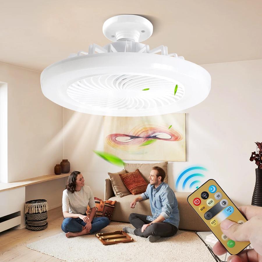 LED Smart 3-in-1 Ceiling Fan Light with Remote Control 3-speed E27 AC85-265v for Bedroom and Living Room Lighting 30W
LED Smart 3-in-1 Ceiling Fan Light with Remote Control 3-speed E27 AC85-265v for Bedroom and Living Room Lighting 30W