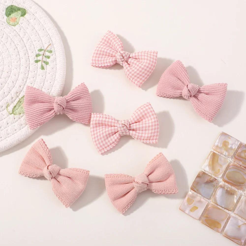 6pcs/Set Sweet Solid Color Cotton Plaid Hair Bows for Baby Girls Handmade Bowknot Hair Clips Headwear Hairpin Accessories
6pcs/Set Sweet Solid Color Cotton Plaid Hair Bows for Baby Girls Handmade Bowknot Hair Clips Headwear Hairpin Accessories