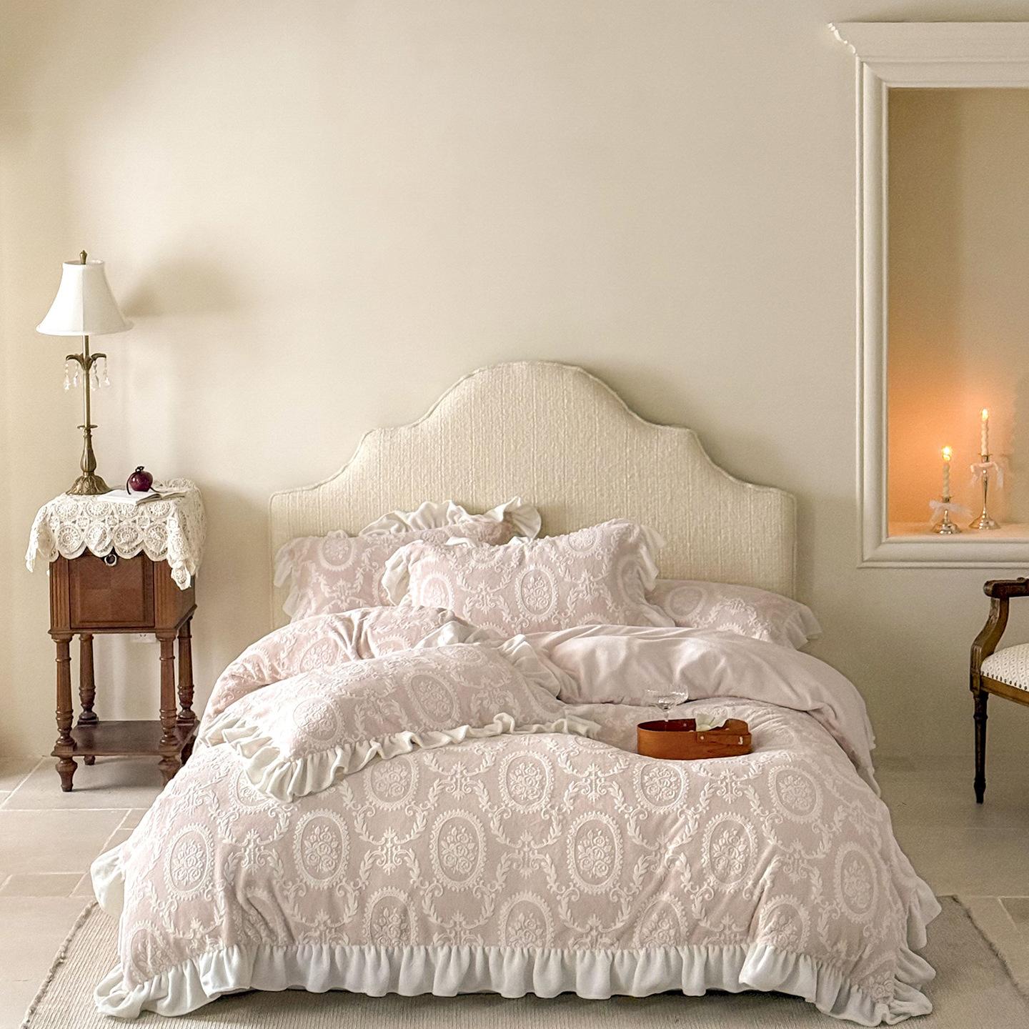 Французский утолщенный молочный флис, цветной, резной, набор из четырех предметов - Светлый цветок йо-йо - Съемка 2 1.5 1.8m 4pc
Французский утолщенный молочный флис, цветной, резной, набор из четырех предметов - Светлый цветок йо-йо - Съемка 2 1.5 1.8m 4pc