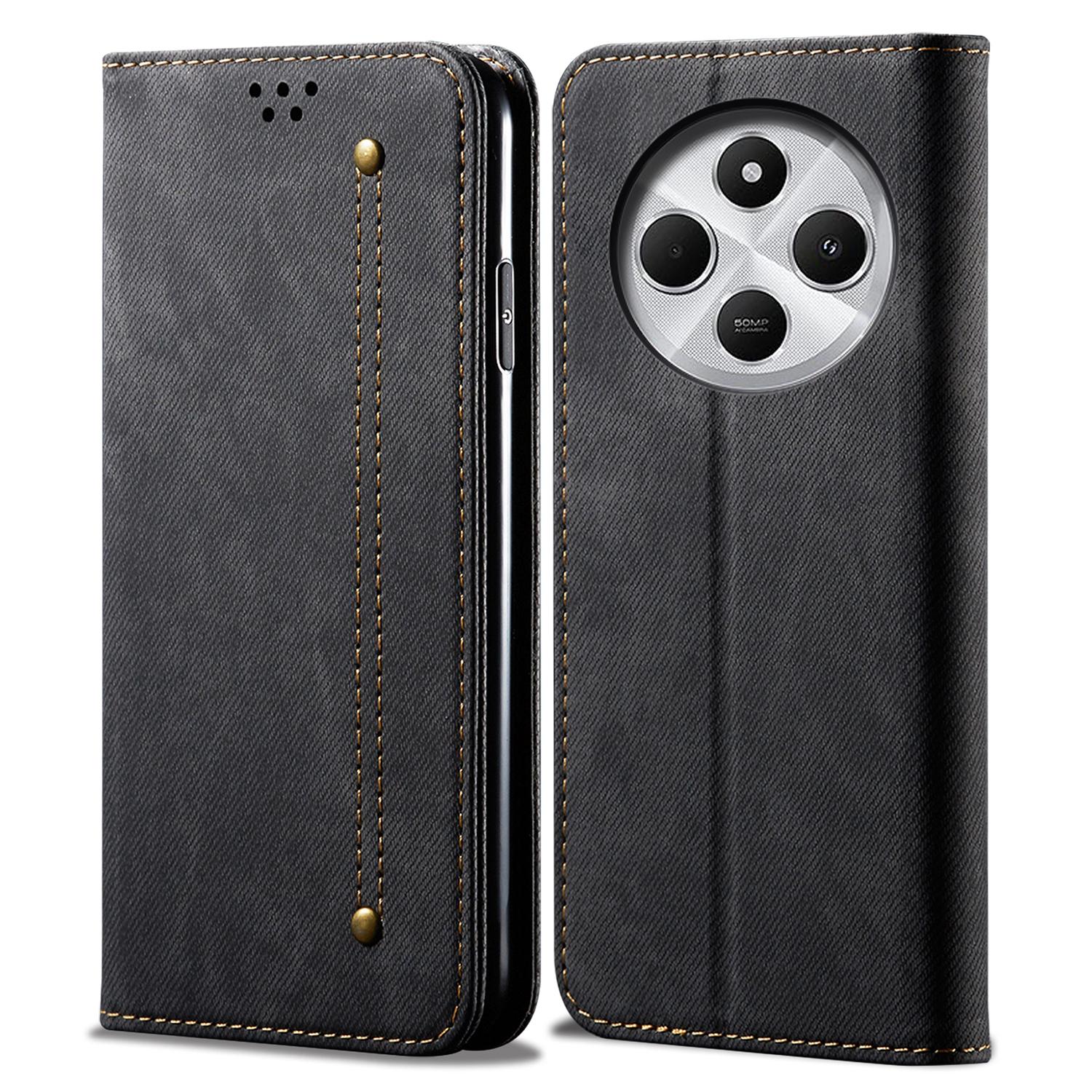 For Xiaomi Poco C75 4G/Redmi 14R 5G/14C 4G Case Jeans Cloth Texture Anti-Scratch Leather Stand Phone Cover Black
For Xiaomi Poco C75 4G/Redmi 14R 5G/14C 4G Case Jeans Cloth Texture Anti-Scratch Leather Stand Phone Cover Black