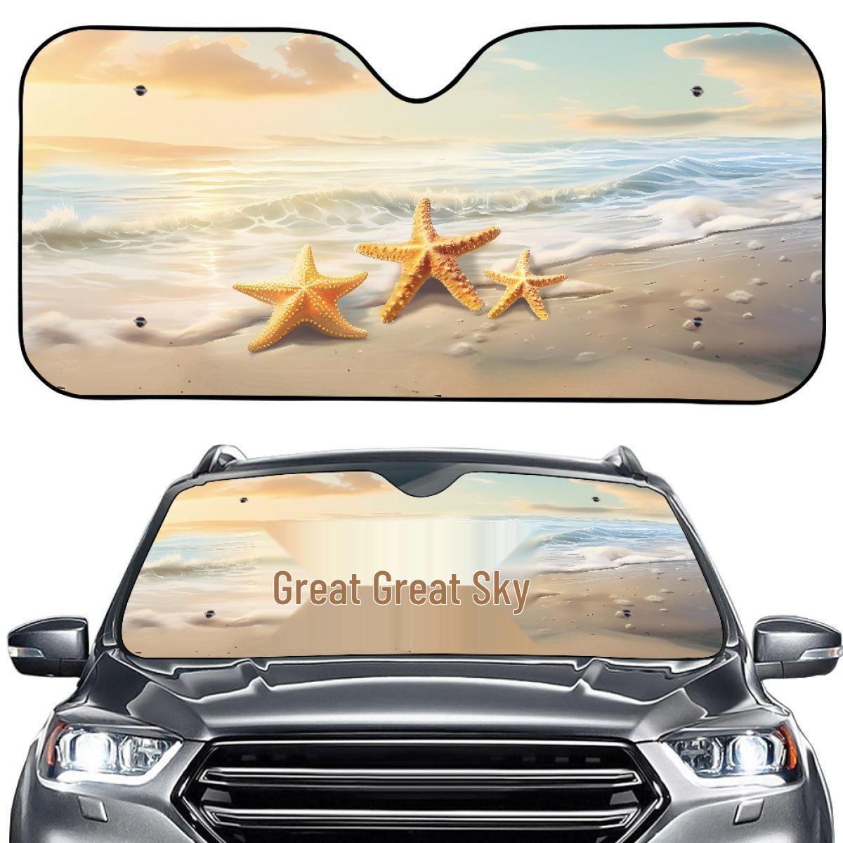Thin Foldable Car Windshield Sunshade with Creative Water Ripple Pattern, Image Customizable, No Installation Needed. One Size
Thin Foldable Car Windshield Sunshade with Creative Water Ripple Pattern, Image Customizable, No Installation Needed. One Size