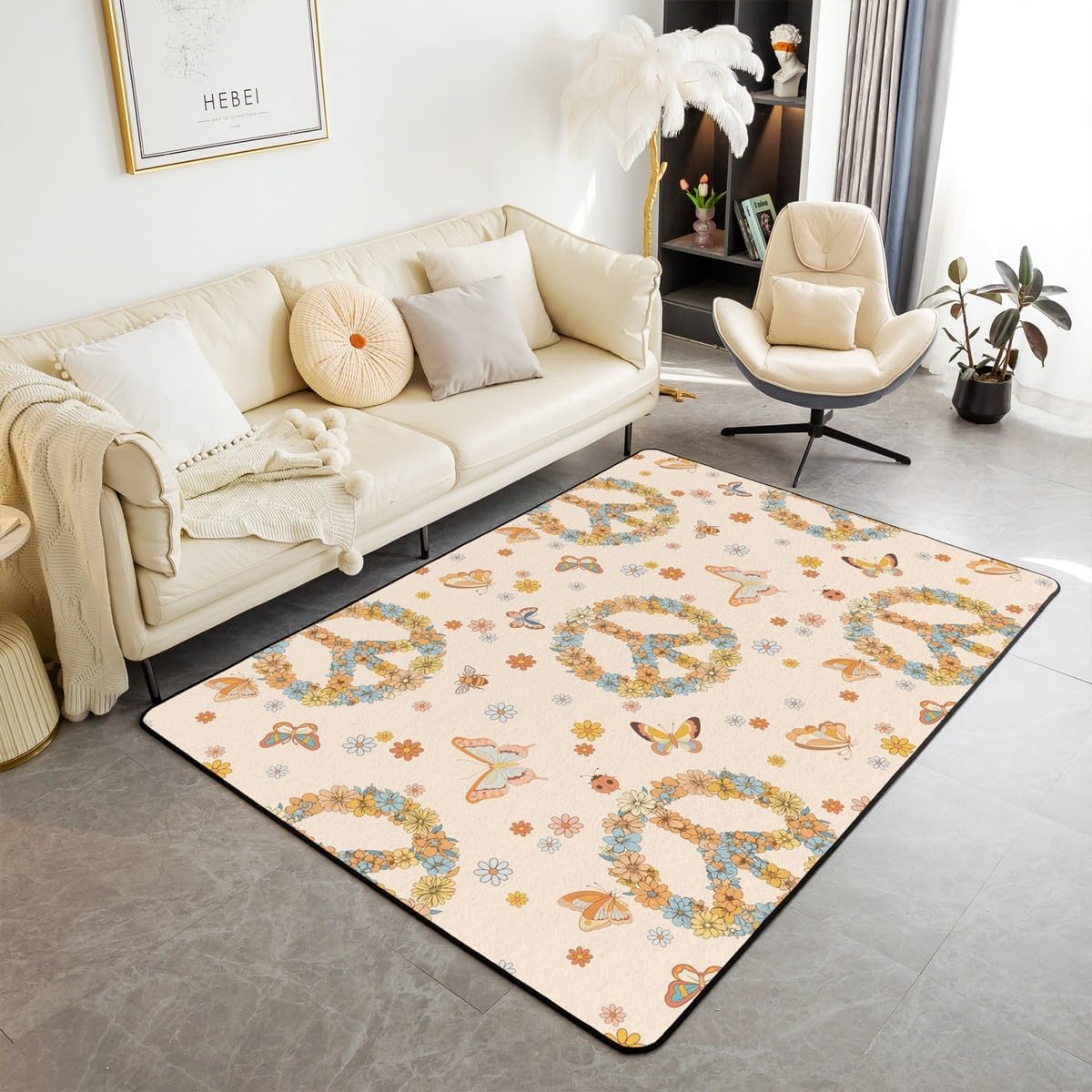 60s 70s Groovy Flower Area Rug for Bedroom Bedside,Hippie Funky Flower Living Room Rugs for Kids Boys Girls,Rainbow Vintage 60x90CM
60s 70s Groovy Flower Area Rug for Bedroom Bedside,Hippie Funky Flower Living Room Rugs for Kids Boys Girls,Rainbow Vintage 60x90CM