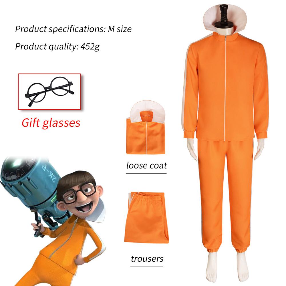Movie Vector Cosplay Costume Orange Jakect Pant Glasses Outfits Set Mushroom-shaped Wig Halloween Fancy Suit Party Suit XS(old)&07-Ghost
Movie Vector Cosplay Costume Orange Jakect Pant Glasses Outfits Set Mushroom-shaped Wig Halloween Fancy Suit Party Suit XS(old)&07-Ghost