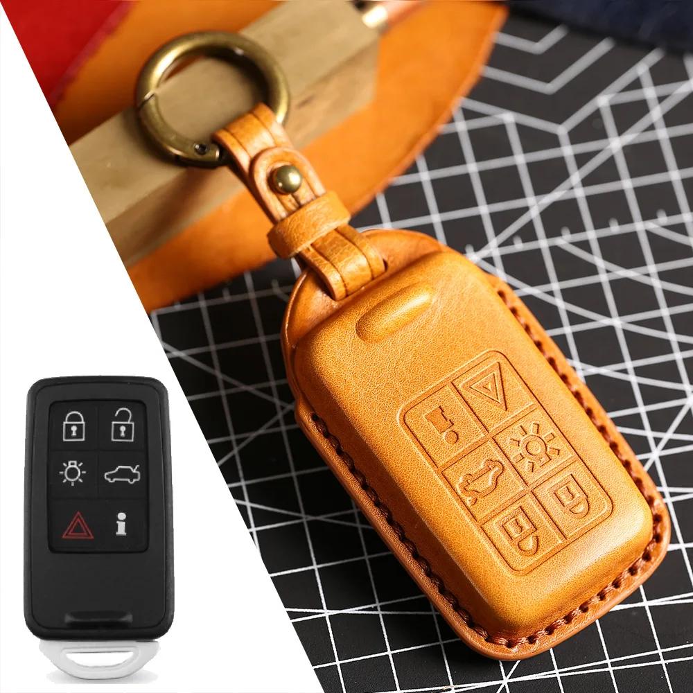 3D Leather Key Cover for Volvo XC60 XC90 S90 V90 XC40 Full Protection Key Fob Case with Metal Ring, Anti-Scratch Car Accessories
3D Leather Key Cover for Volvo XC60 XC90 S90 V90 XC40 Full Protection Key Fob Case with Metal Ring, Anti-Scratch Car Accessories