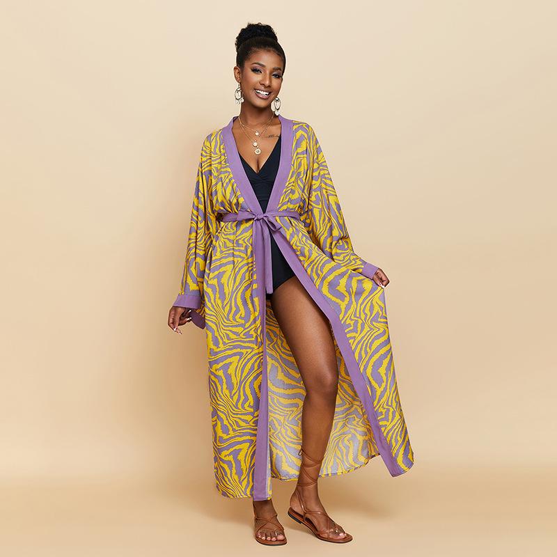 2023 Zebra Print Cotton Beach Cover-up Cardigan for Women One Size
2023 Zebra Print Cotton Beach Cover-up Cardigan for Women One Size