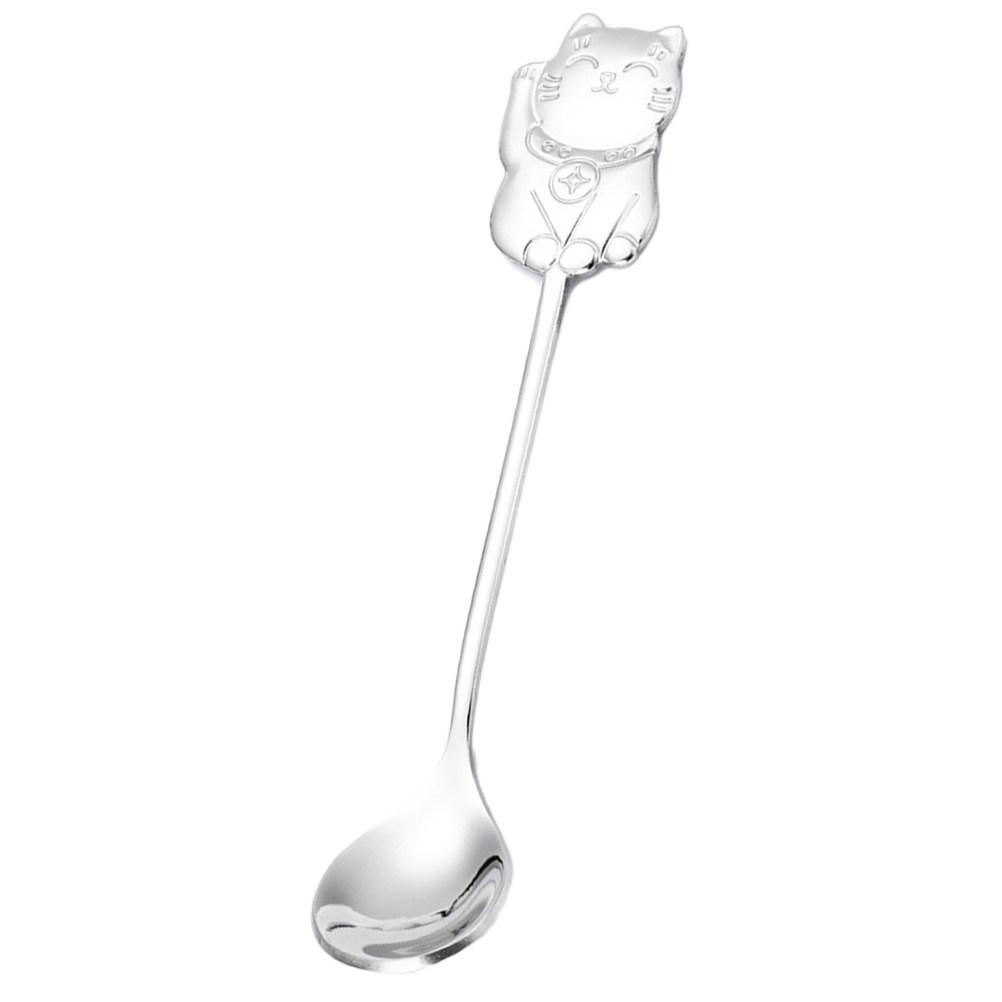 Luck Cat Design Coffee Spoon Stainless Steel Dessert Stirring Spoon Creative Kitchen Utensil for Tea Cappuccino Espresso Silver срібний
Luck Cat Design Coffee Spoon Stainless Steel Dessert Stirring Spoon Creative Kitchen Utensil for Tea Cappuccino Espresso Silver срібний