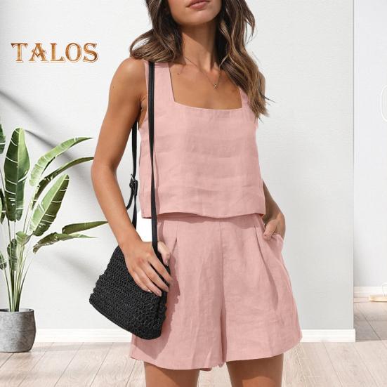 2 шт./компл., женский топ, шорты, комплект с квадратным вырезом, свободный топ без рукавов с высокой талией, брюки трапециевидной формы, повседневная повседневная одежда, комплект с жилетом и брюками
2 шт./компл., женский топ, шорты, комплект с квадратным вырезом, свободный топ без рукавов с высокой талией, брюки трапециевидной формы, повседневная повседневная одежда, комплект с жилетом и брюками