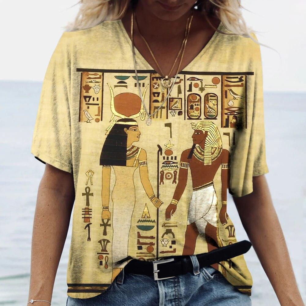 Жіноча футболка з V-подібним вирізом 2023 р. Вуличний давньоєгипетський етнічний костюм Жіночий топ з короткими рукавами Повсякденний модний жіночий одяг 8XL
Жіноча футболка з V-подібним вирізом 2023 р. Вуличний давньоєгипетський етнічний костюм Жіночий топ з короткими рукавами Повсякденний модний жіночий одяг 8XL