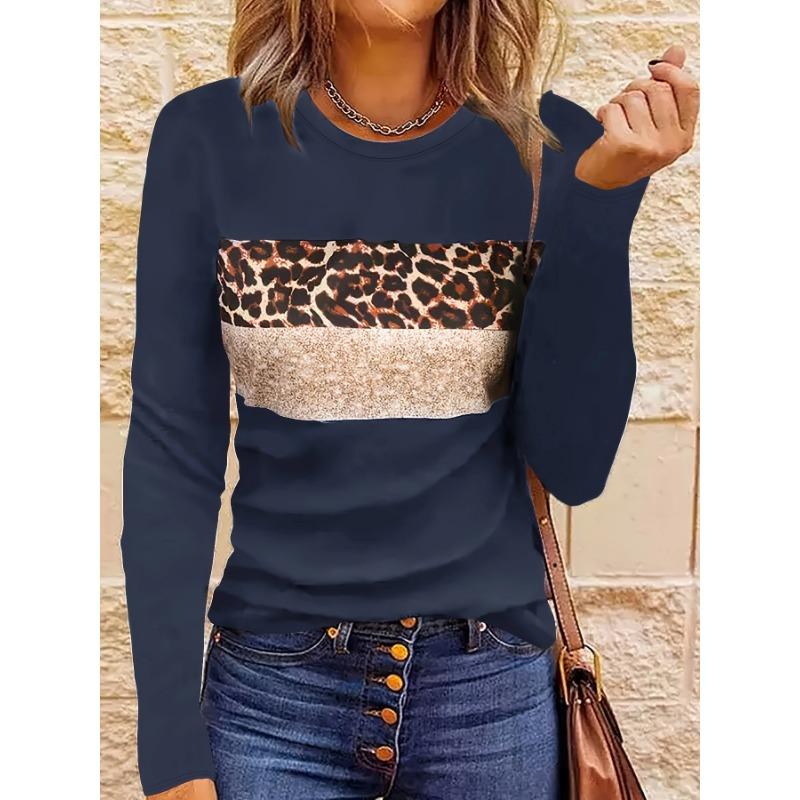 Женская мода леопардовый принт футболки базовые повседневные O-образный вырез длинные рукава футболки женские шикарные трикотажные топы XL
Женская мода леопардовый принт футболки базовые повседневные O-образный вырез длинные рукава футболки женские шикарные трикотажные топы XL