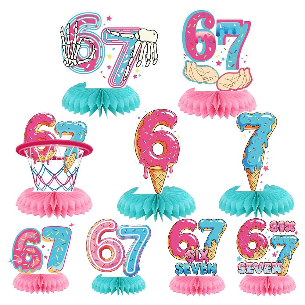 67 Six Seven Party Decorations, 67 MemeThemed Party Decorations Set Includes Banner, Cake Topper, Cupcake Toppers, Ballons
67 Six Seven Party Decorations, 67 MemeThemed Party Decorations Set Includes Banner, Cake Topper, Cupcake Toppers, Ballons