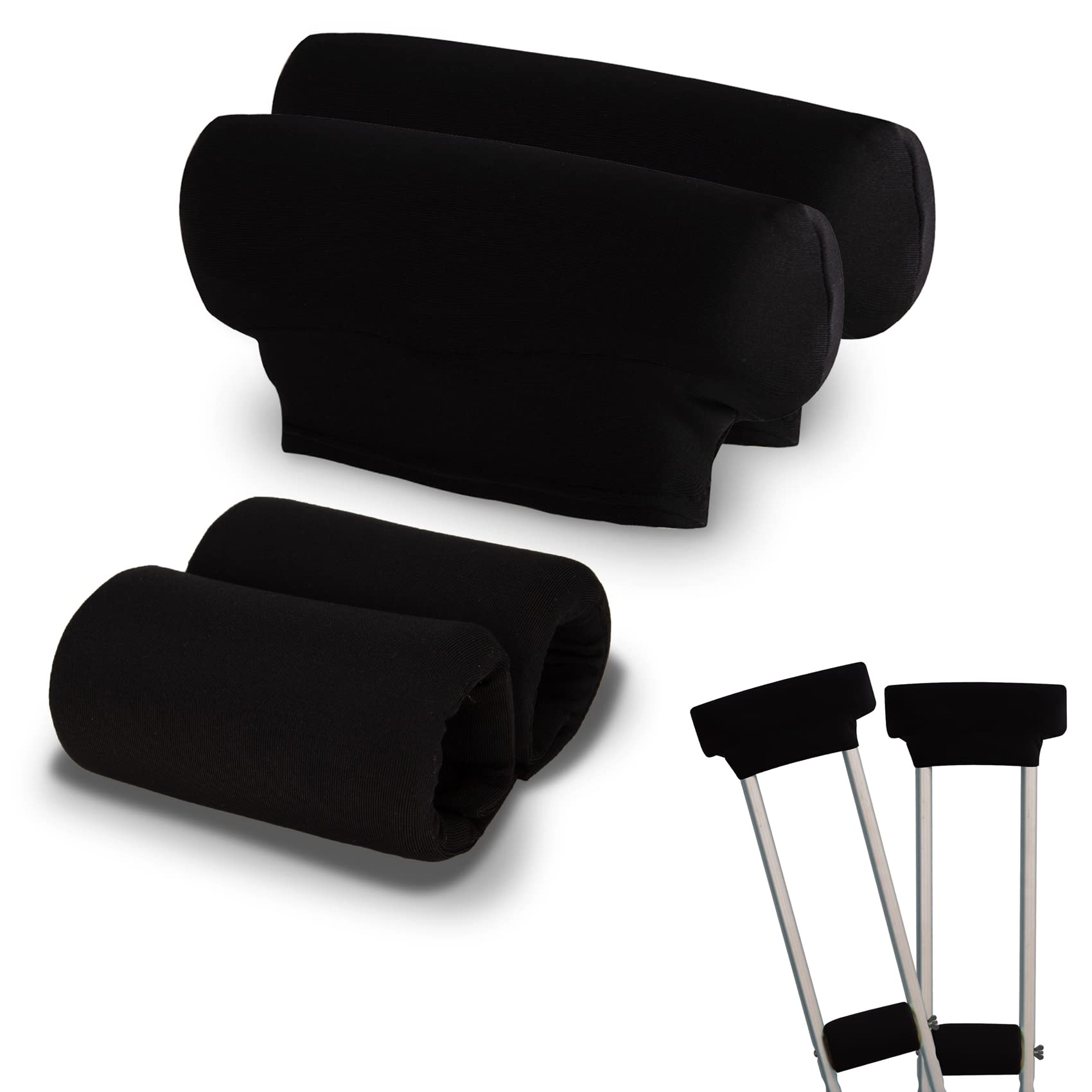 Crutch Covers, Cushion Covers, Non-Slip, Underarm Covers, Grip Covers, Pain Relief, Stress-Free, Fatigue-Free, Washable, Set of 4, Black
Crutch Covers, Cushion Covers, Non-Slip, Underarm Covers, Grip Covers, Pain Relief, Stress-Free, Fatigue-Free, Washable, Set of 4, Black